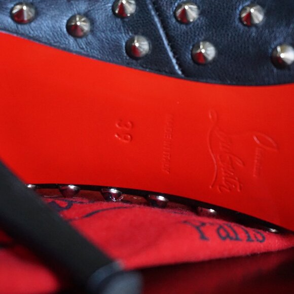 AUTHENTIC Christian Louboutin Very Prive Spikes 120 Black - Picture 6 of 6